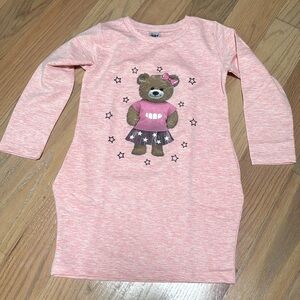 Girls teddy dress, size 7-8